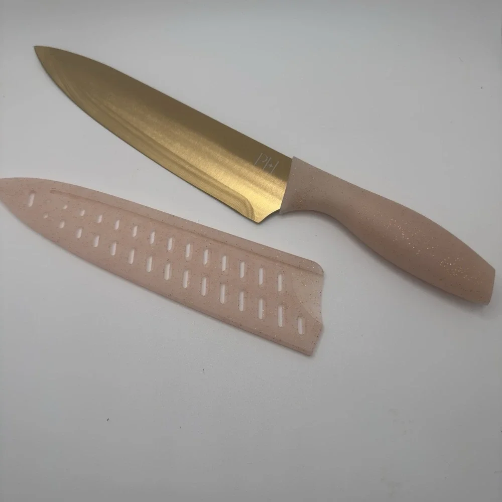 PARIS HILTON 13‎ PIECE CUTLERY SET PARIS HILTON KITCHEN KNIFES PINK & GOLD NEW